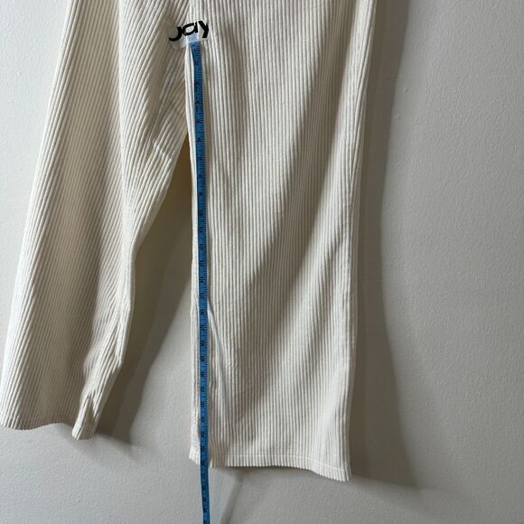 Amuse Society Winter White Wide Corduroy Back Pocket Ankle Flare Pants 27 - Picture 12 of 14